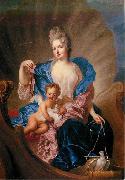 Francois de Troy Portrait of Countess of Cosel with son as Cupido. Spain oil painting artist